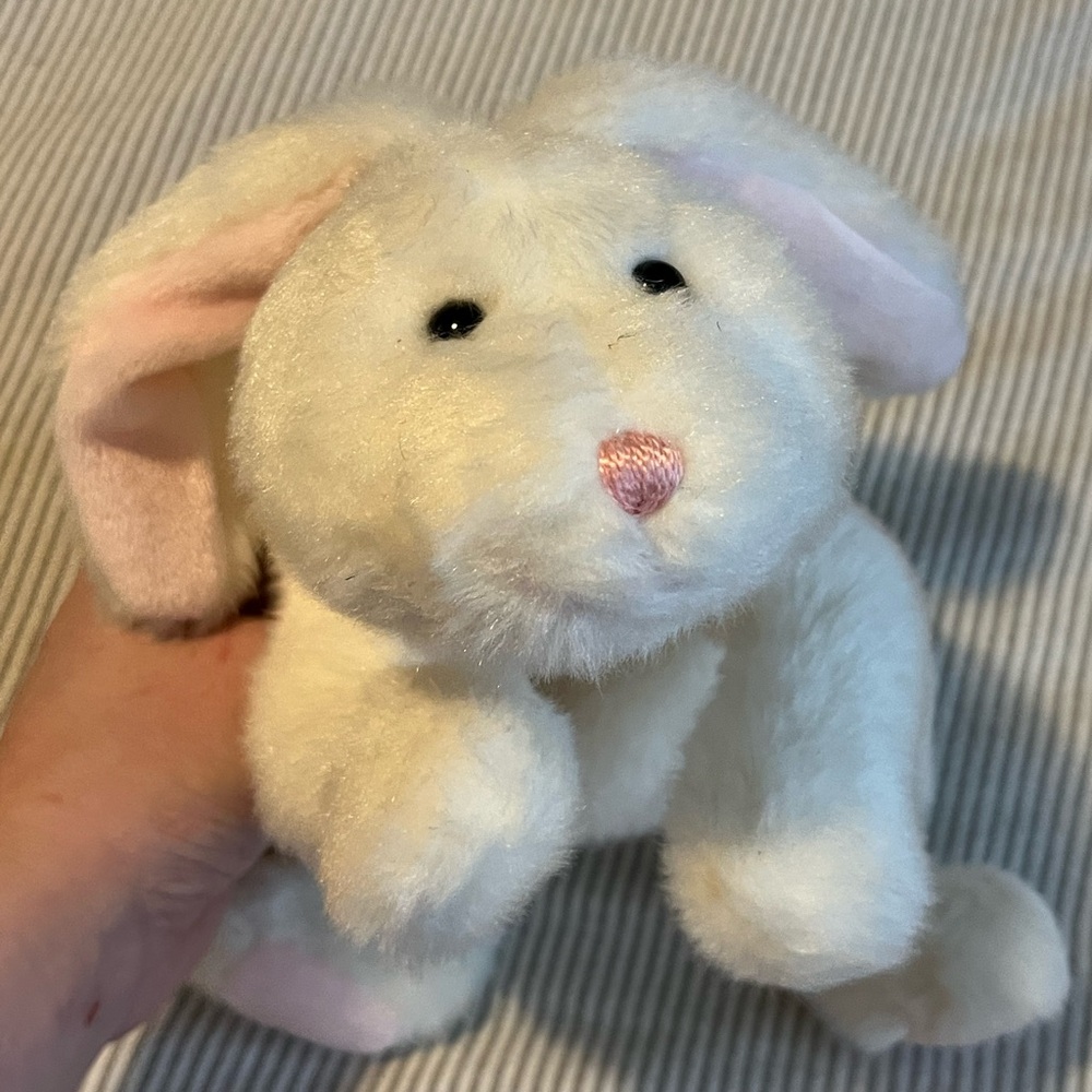 Gund Cream and Pink Plush Bunny Toy